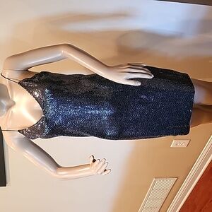 H&M Black and Silver Mini Dress size Small